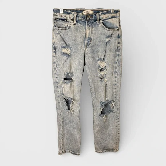 Abercrombie & Fitch The Boyfriend Mid Rise Jeans Size 26/2R grunge indie sleaze - Picture 1 of 5